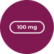 Icon of a 100 mg tablet icon