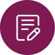 Icon of a pen and paper