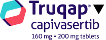 Logo for Tagrisso (osimertinib) which is coloured lime teal and purple and shaped like lungs