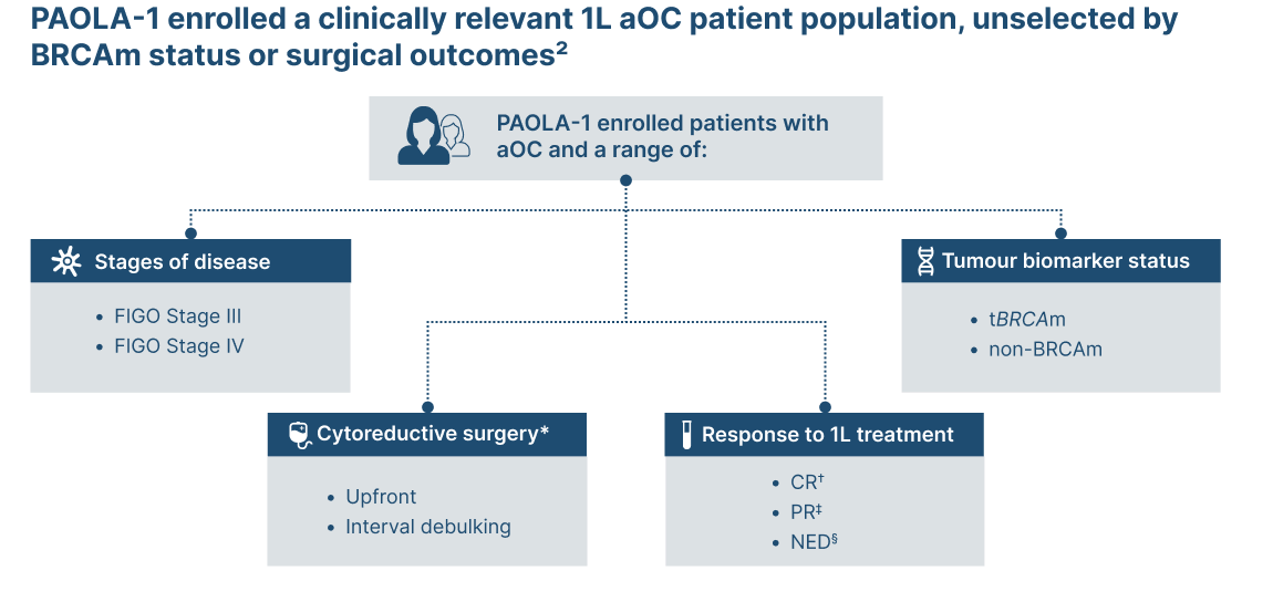 PAOLA-1 patient enrolment criteria 