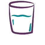 Image of a glass that is half filled with water